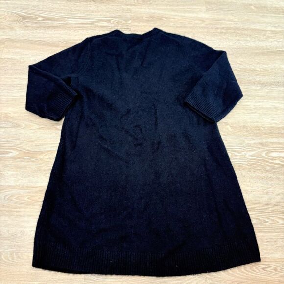 Theory Knit Navy Blue Cashmere Silk Mini Dress 3/4 Sleeves length sz M - Picture 1 of 11